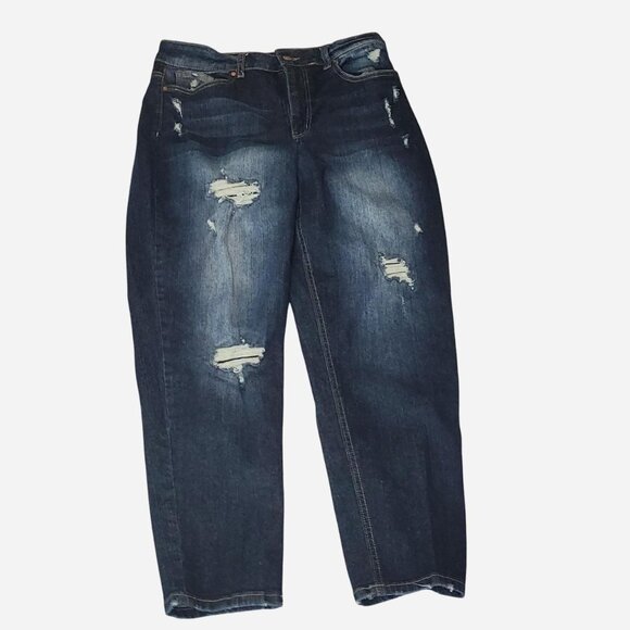 No Boundaries High Rise Distressed Straight Leg Jeans | W30 L28 | Y2K - Picture 1 of 5